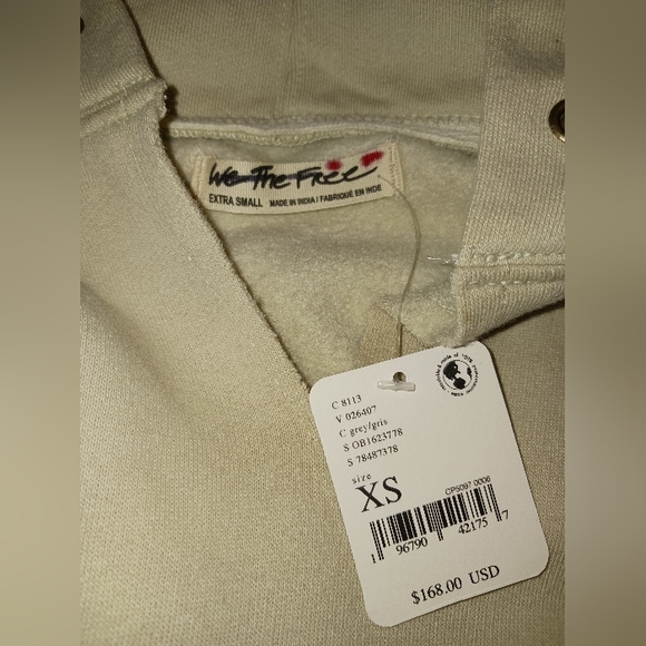 Free People Washed It's A Vibe Hoodie X-SMALL Sweatshirt Tie Dye - Picture 8 of 10